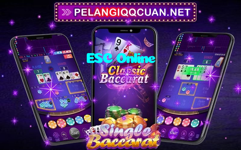 ESC Online casino presented on mobile device in Pakistan with slots and live games